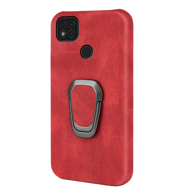 Custodia per telefono PU con supporto ad anello per Xiaomi Redmi 9C / Redmi 9 India / Redmi 9C NFC / Poco C3, For Xiaomi Redmi 9C
