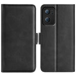 Per OPPO Reno7 5G Custodia in pelle a vibrazione orizzontale con fibbia magnetica a doppio lato con supporto e slot per carte e portafoglio, For OPPO Reno7 5G