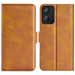 Per OPPO Reno7 5G Custodia in pelle a vibrazione orizzontale con fibbia magnetica a doppio lato con supporto e slot per carte e portafoglio, For OPPO Reno7 5G