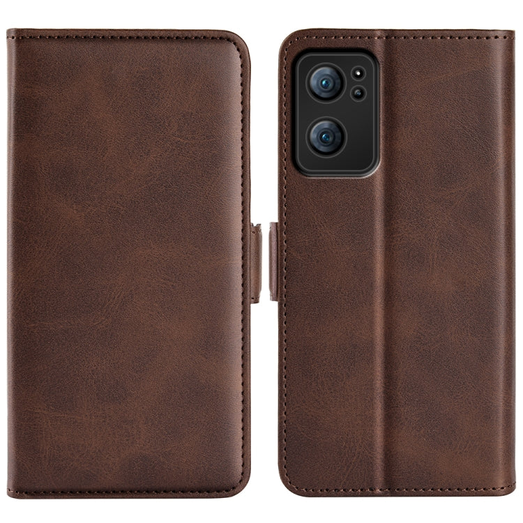 Per OPPO Reno7 5G Custodia in pelle a vibrazione orizzontale con fibbia magnetica a doppio lato con supporto e slot per carte e portafoglio, For OPPO Reno7 5G