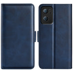 Per OPPO Reno7 5G Custodia in pelle a vibrazione orizzontale con fibbia magnetica a doppio lato con supporto e slot per carte e portafoglio, For OPPO Reno7 5G