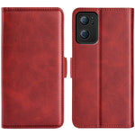 Per OPPO Reno7 5G Custodia in pelle a vibrazione orizzontale con fibbia magnetica a doppio lato con supporto e slot per carte e portafoglio, For OPPO Reno7 5G