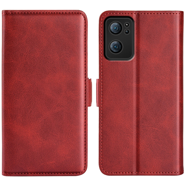 Per OPPO Reno7 5G Custodia in pelle a vibrazione orizzontale con fibbia magnetica a doppio lato con supporto e slot per carte e portafoglio, For OPPO Reno7 5G