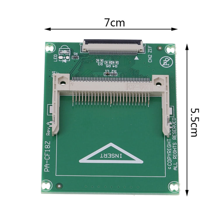 Scheda memoria Compact Flash CF 1,8" 50 pin adattatore ZIF