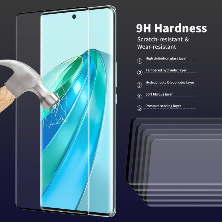 Per Honor X9A / Magic5 Lite ENKAY 3D Hot Bending Edge Colla in vetro temperato Full Film con pellicola per lenti, For Honor X9A / Magic5 Lite(1pc), For Honor X9A / Magic5 Lite(2pcs), For Honor X9A / Magic5 Lite(5pcs)