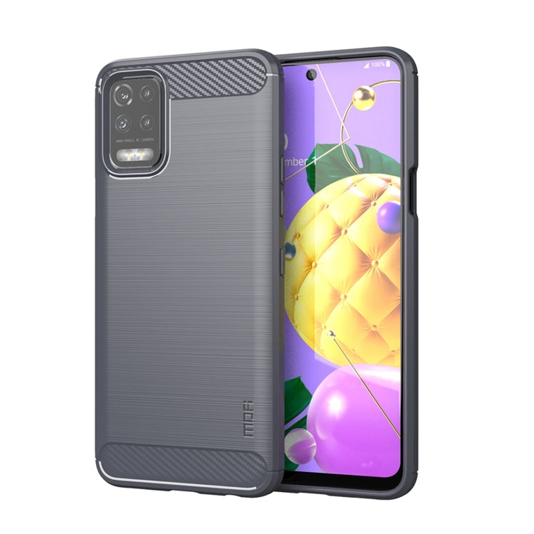 Custodia morbida in TPU MOFI Gentleness in fibra di carbonio spazzolata, For LG K22 / K22 Plus, For LG K42, For LG K52 / K62 / K62+ / Q52 / Q62, For LG K92, For Google Pixel 6A, For Motorola Moto G51  5G