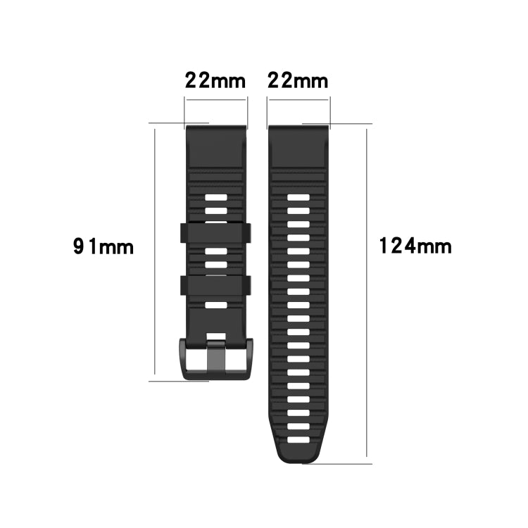 Cinturino sportivo in silicone per Garmin Fenix 6