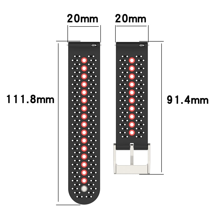 Cinturino in silicone 20 mm per Garmin Forerunner 645 Music