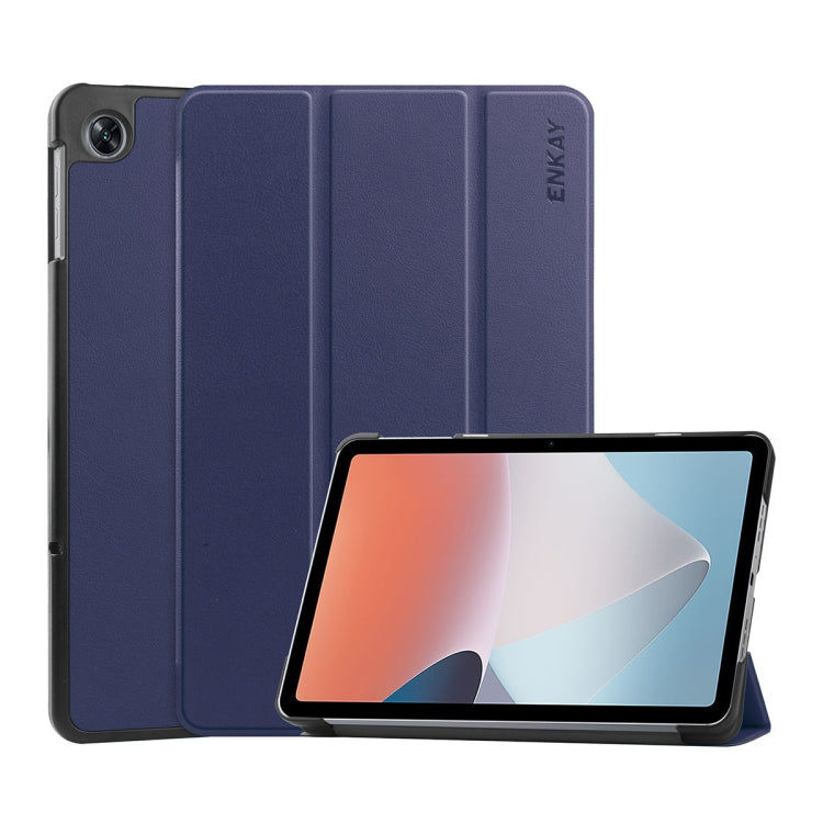 Per OPPO Pad Air ENKAY Custer Custodia per tablet Smart in pelle con texture ripiegabile, For OPPO Pad Air