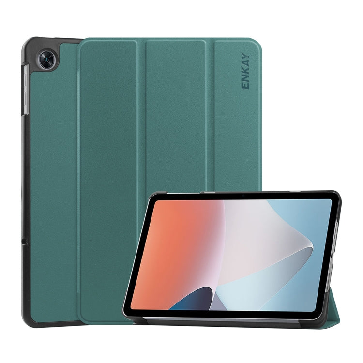 Per OPPO Pad Air ENKAY Custer Custodia per tablet Smart in pelle con texture ripiegabile, For OPPO Pad Air