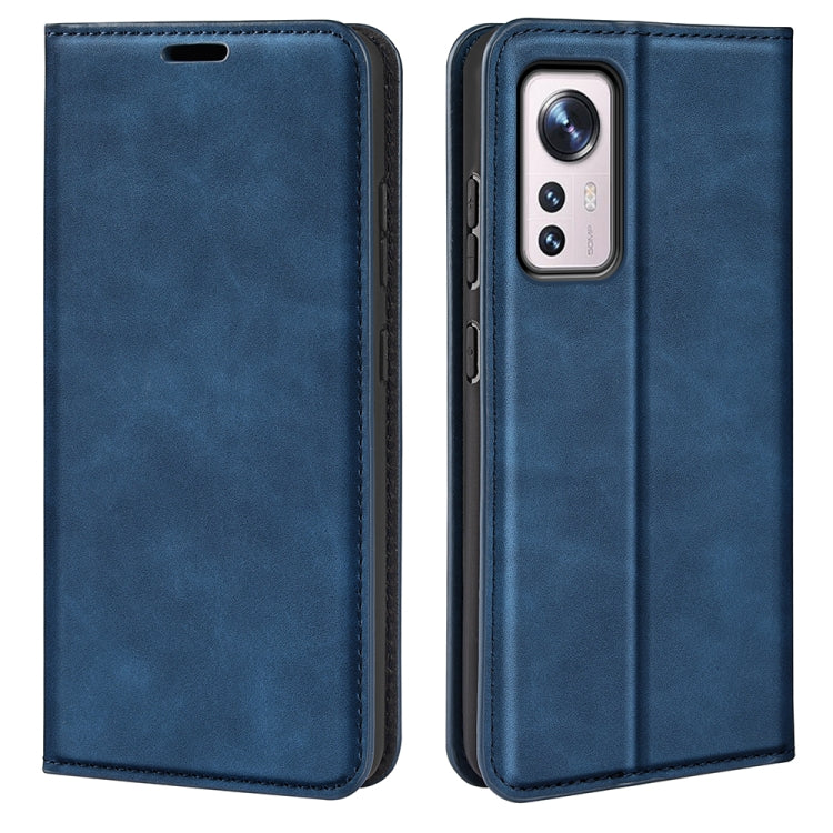 Per Xiaomi 12 Custodia per telefono in pelle con aspirazione magnetica retro-pelle, For Xiaomi 12