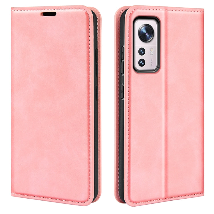 Per Xiaomi 12 Pro Custodia per telefono in pelle con aspirazione magnetica retro-pelle, For Xiaomi 12 Pro