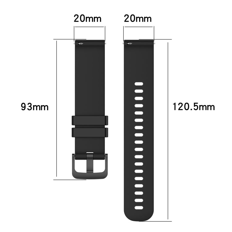 Cinturino in silicone 20 mm per Amazfit GTS 3