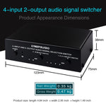 Commutatore audio RCA stereo 4 ingressi e 2 uscite con telecomando - immagine 3