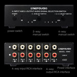 Commutatore audio RCA stereo 4 ingressi e 2 uscite con telecomando - immagine 4