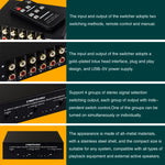 Commutatore audio RCA stereo 4 ingressi e 2 uscite con telecomando - immagine 5