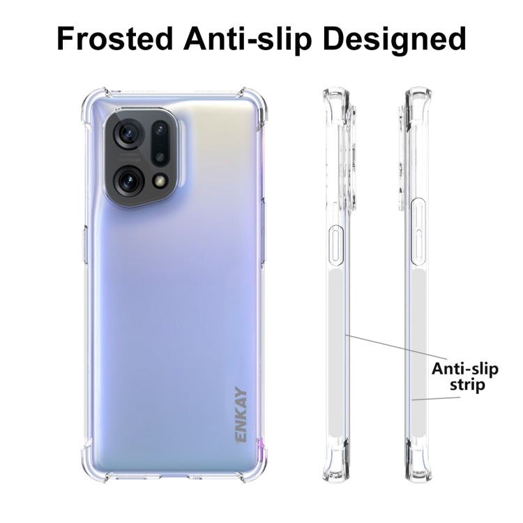 ENKAY Custodia antiurto in TPU trasparente Custodia morbida antiscivolo, For OPPO Find X5, For OPPO Find X5 Pro, For OPPO Reno7 5G Global, For Realme 9 Pro, For Realme 9 Pro+, For Realme C35