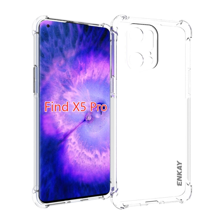 ENKAY Custodia antiurto in TPU trasparente Custodia morbida antiscivolo, For OPPO Find X5, For OPPO Find X5 Pro, For OPPO Reno7 5G Global, For Realme 9 Pro, For Realme 9 Pro+, For Realme C35