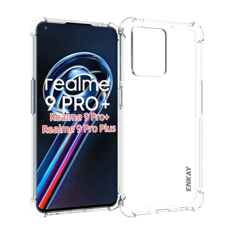 ENKAY Custodia antiurto in TPU trasparente Custodia morbida antiscivolo, For OPPO Find X5, For OPPO Find X5 Pro, For OPPO Reno7 5G Global, For Realme 9 Pro, For Realme 9 Pro+, For Realme C35