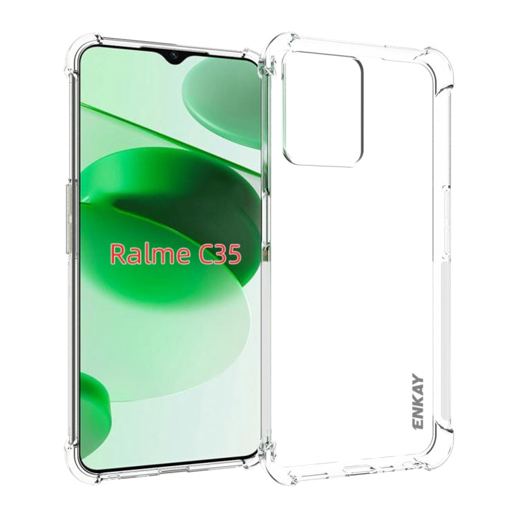 ENKAY Custodia antiurto in TPU trasparente Custodia morbida antiscivolo, For OPPO Find X5, For OPPO Find X5 Pro, For OPPO Reno7 5G Global, For Realme 9 Pro, For Realme 9 Pro+, For Realme C35