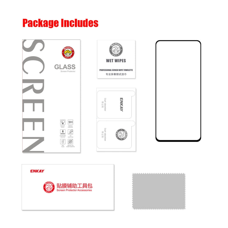 Per Xiaomi Poco M4 Pro 5G ENKAY Full Glue 0.26mm 9H 2.5D Vetro temperato Full Film, For Xiaomi Poco M4 Pro 5G(1 PC), For Xiaomi Poco M4 Pro 5G(2 PCS), For Xiaomi Poco M4 Pro 5G(5 PCS), For Xiaomi Poco M4 Pro 5G(10 PCS)