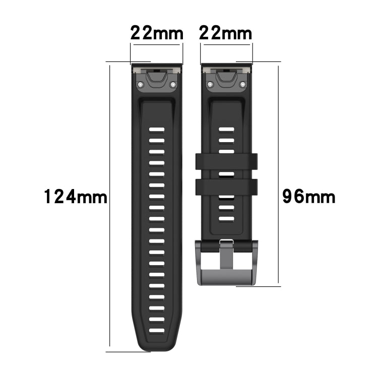 Cinturino in silicone 22 mm per Garmin Fenix 7