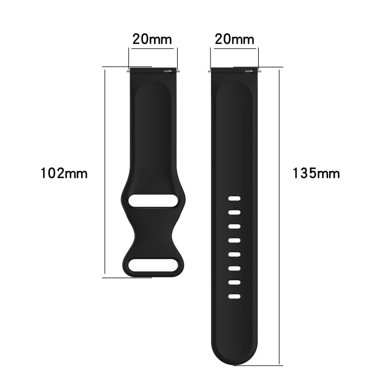 Cinturino in silicone 20 mm per Garmin Forerunner 245