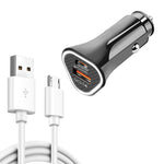 Caricatore auto 38W USB-C PD 20W + QC3.0 con cavo Micro USB 1 m