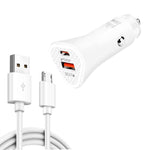 Caricatore auto 38W USB-C PD 20W + QC3.0 con cavo Micro USB 1 m