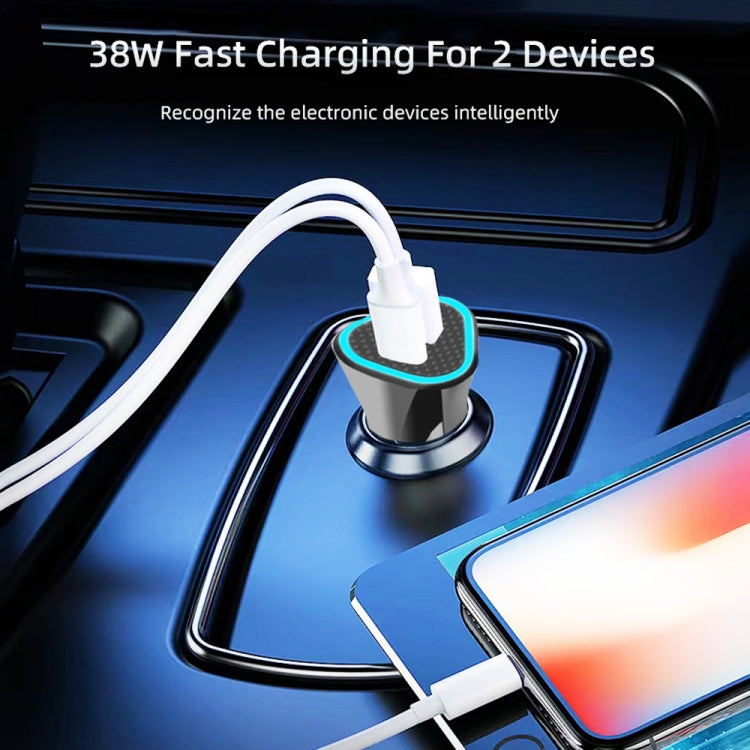 Caricatore auto 38W USB-C PD 20W + QC3.0 con cavo Micro USB 1 m