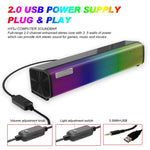Soundbar USB 10W con luce RGB per PC e smartphone