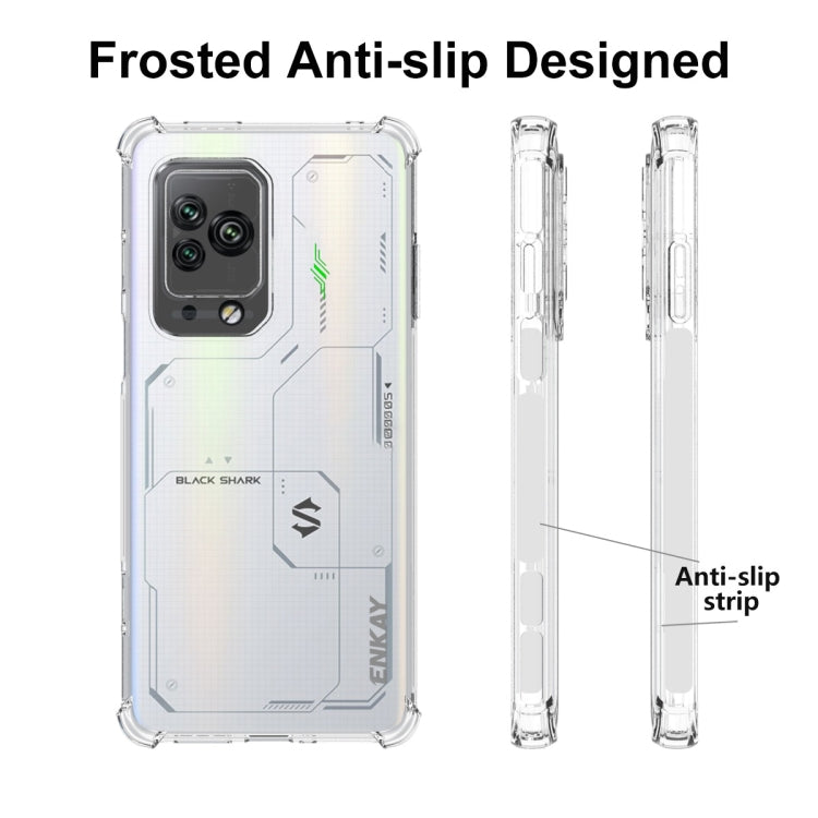 ENKAY Custodia per telefono antiurto in TPU trasparente, For Xiaomi Black Shark 5 Pro, For Xiaomi 12 Lite