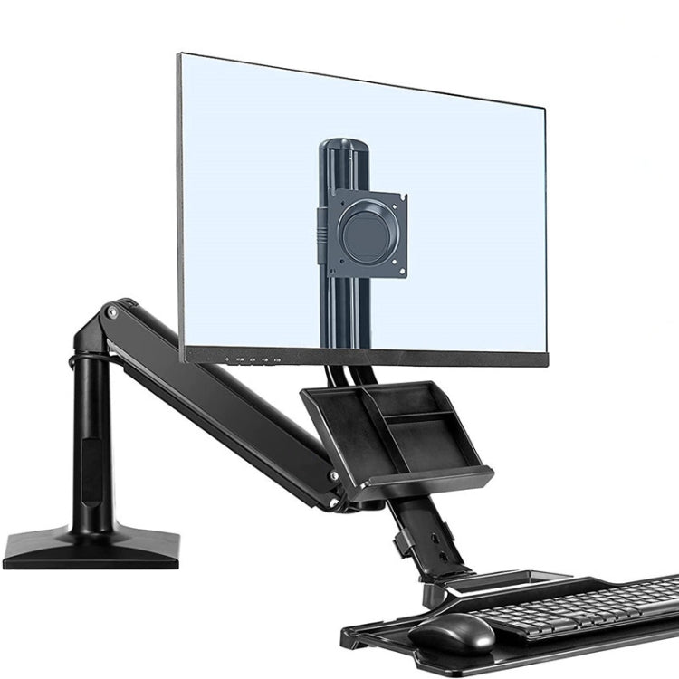 Supporto ergonomico per monitor 19-27" con vassoio tastiera
