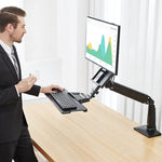 Supporto ergonomico per monitor 19-27" con vassoio tastiera