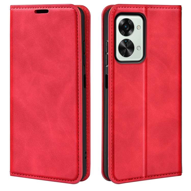 Per OnePlus Nord 2T 5G Custodia per cellulare in pelle con ventosa magnetica retro-pelle, For OnePlus Nord 2T 5G