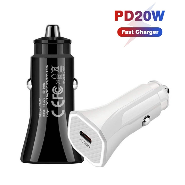 Caricabatteria auto USB-C PD20W con cavo Type-C a 8 pin