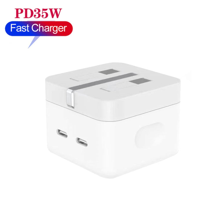 Caricabatterie USB-C 35W a doppia porta, spina UK - immagine 2