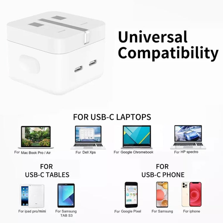 Caricabatterie USB-C 35W a doppia porta, spina UK - immagine 6