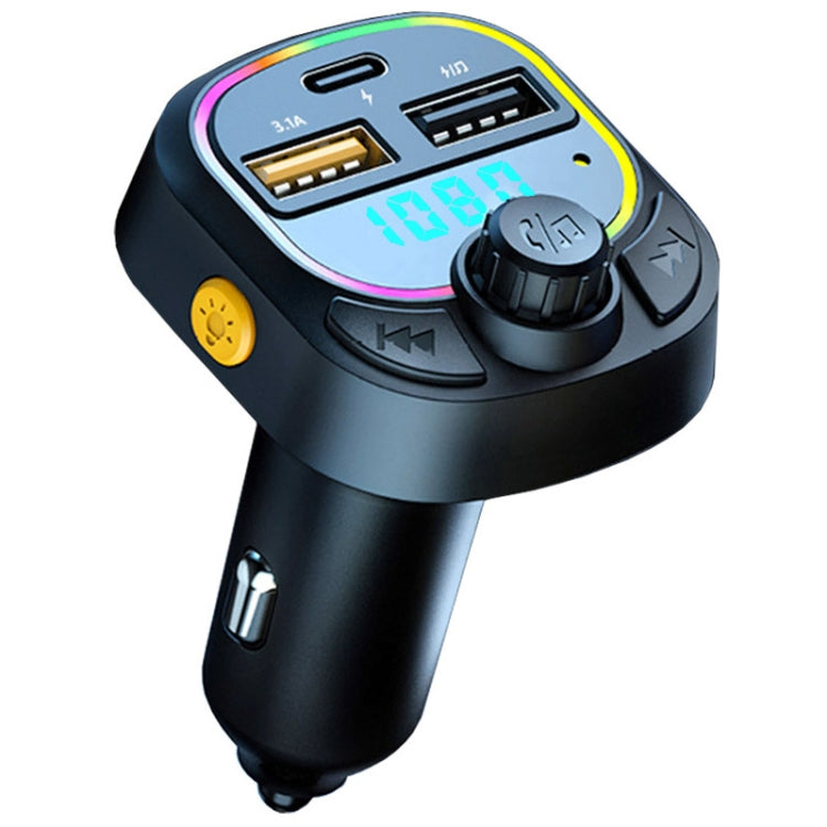 Kit vivavoce per auto con luce e trasmettitore FM stereo