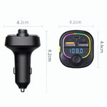Kit vivavoce per auto con luce e trasmettitore FM stereo
