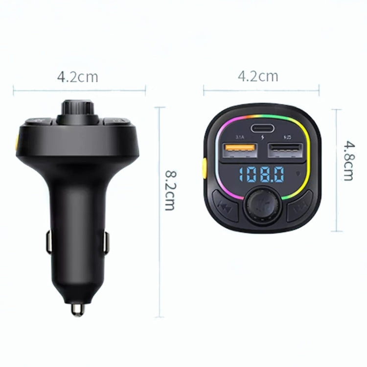 Kit vivavoce per auto con luce e trasmettitore FM stereo