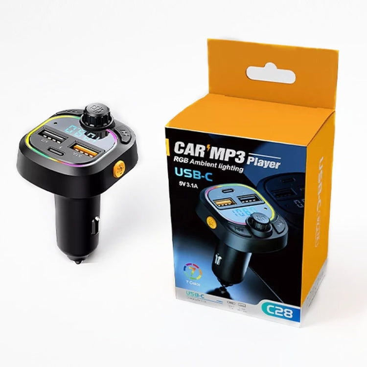 Kit vivavoce per auto con luce e trasmettitore FM stereo