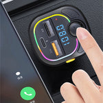 Kit vivavoce per auto con luce e trasmettitore FM stereo