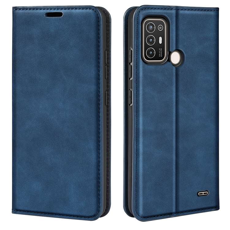 Per ZTE Blade A52 Custodia per telefono in pelle con aspirazione magnetica retro-pelle, For ZTE Blade A52