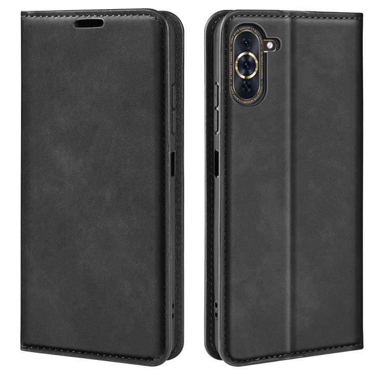 Per Huawei Nova 10 Pro Custodia in pelle con ventosa magnetica retro-skin, For Huawei Nova 10 Pro
