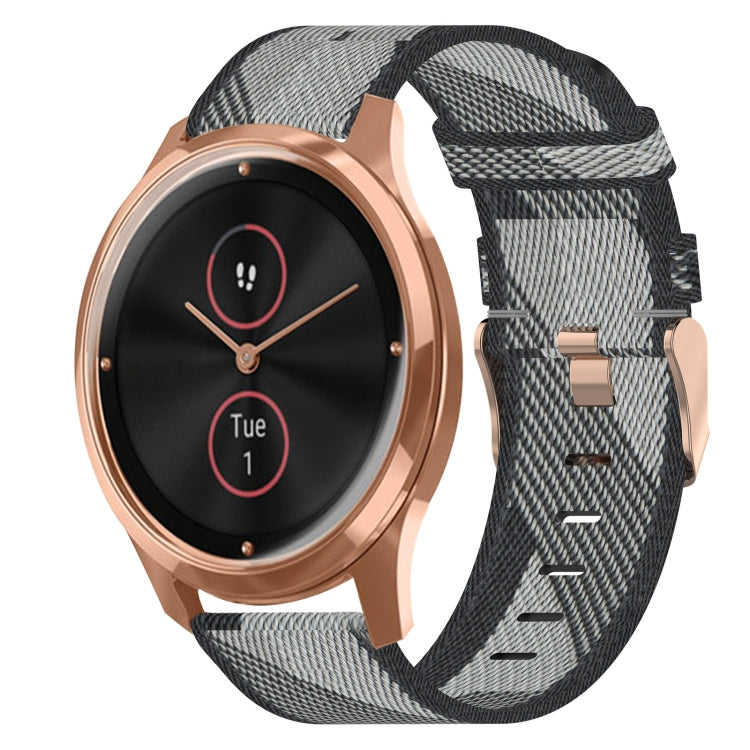 Cinturino nylon intrecciato 20mm per Garmin VivoMove Luxe