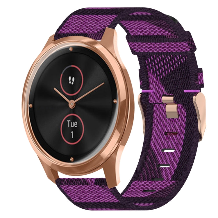Cinturino nylon intrecciato 20mm per Garmin VivoMove Luxe