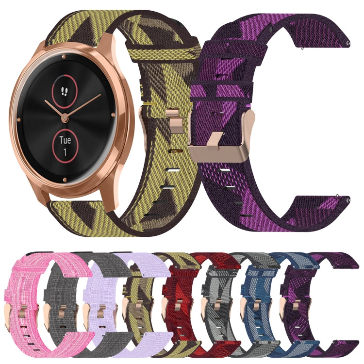 Cinturino nylon intrecciato 20mm per Garmin VivoMove Luxe
