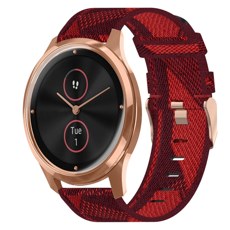 Cinturino nylon intrecciato 20mm per Garmin VivoMove Luxe