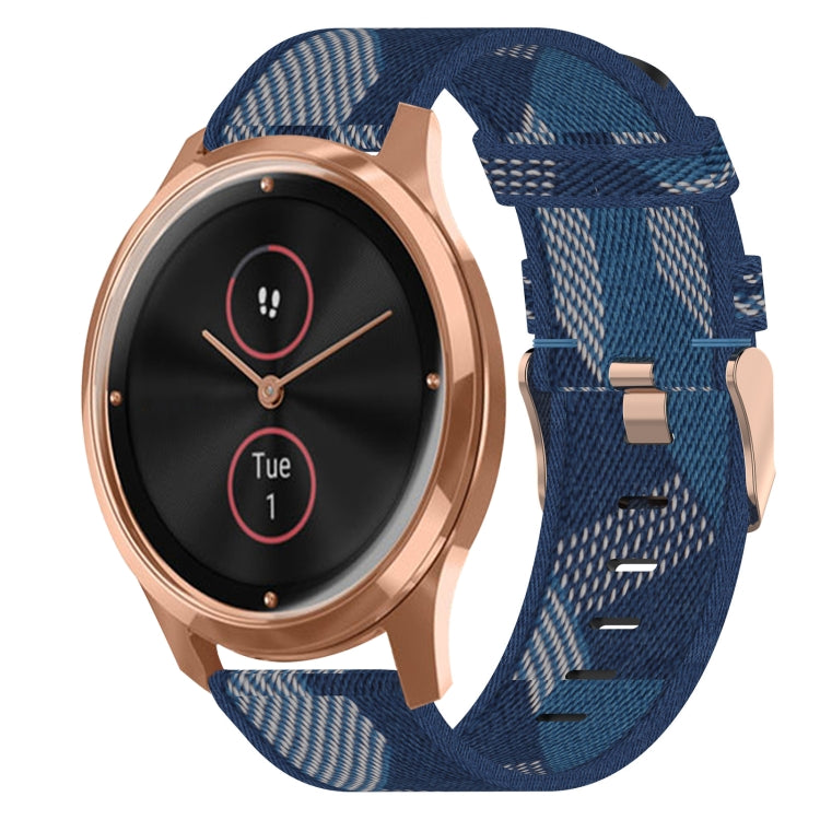 Cinturino nylon intrecciato 20mm per Garmin VivoMove Luxe